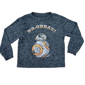 Star Wars BB-8 Mad Engine Boys Shirt 5T Grey Marled Long Sleeve BB-GREAT TGT3985